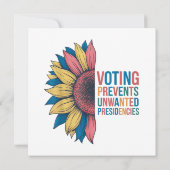 Stemmen voorkomt ongewenst stemgedrag van voorzitt bedankkaart (Achterkant)