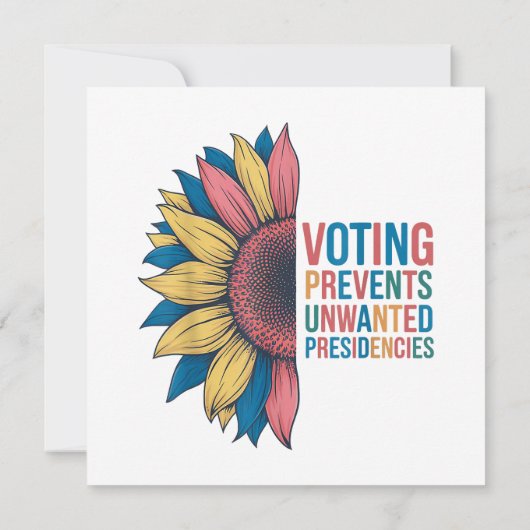 Stemmen voorkomt ongewenst stemgedrag van voorzitt bedankkaart (Achterkant)