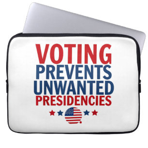 Stemmen voorkomt ongewenste presidentiële functies laptop sleeve