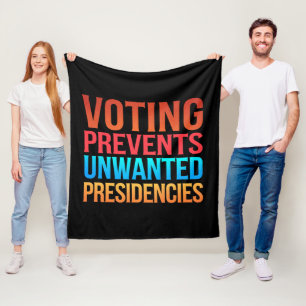 Stemmen voorkomt ongewenste presidentiële verkiezi fleece deken