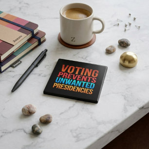 Stemmen voorkomt ongewenste presidentiële verkiezi vierkante button 5,1 cm