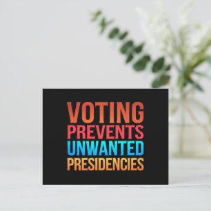 Stemmen voorkomt ongewenste presidentsverkiezingen briefkaart