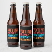 Stemmen voorkomt ongewenste verkiezingen bier etiket (Flessen)