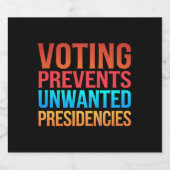 Stemmen voorkomt ongewenste verkiezingen bier etiket (Enkel label)