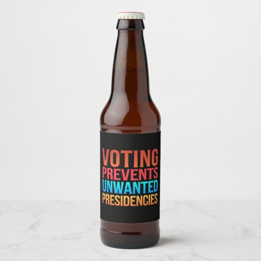 Stemmen voorkomt ongewenste verkiezingen bier etiket (Voorkant)
