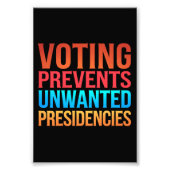 Stemmen voorkomt ongewenste verkiezingen foto afdruk (Voorkant)