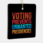 Stemmen voorkomt ongewenste verkiezingen keramisch ornament (Rechts)