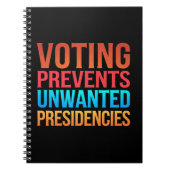 Stemmen voorkomt ongewenste verkiezingen notitieboek (Voorkant)