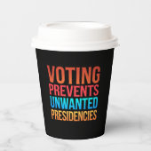 Stemmen voorkomt ongewenste verkiezingen papieren bekers (Voorkant)