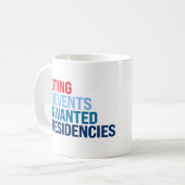 Stemmen voorkomt ongewenste voorzitterschappen koffiemok (Voorkant links)