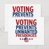 Stemmen voorkomt ongewenste voorzitterschappen man (Voorkant / Achterkant)