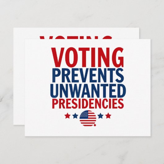 Stemmen voorkomt ongewenste voorzitterschappen man (Voorkant / Achterkant)