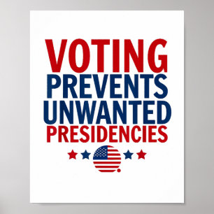 Stemmen voorkomt ongewenste voorzitterschappen man poster