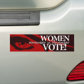 Stemmen vrouwen - Onthoud 8 november Bumpersticker (Op auto)