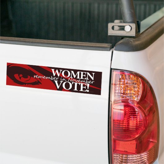Stemmen vrouwen - Onthoud 8 november Bumpersticker (Op Truck)