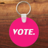 stemmen - wit , warm roze , magenta , fuchsia sleutelhanger (Voorkant)