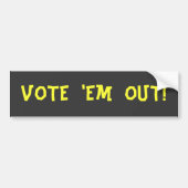 STEMMEN ZE UIT! BUMPERSTICKER (Voorkant)