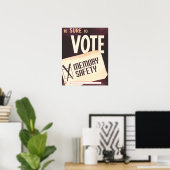 Stemmen zeker: geheugenveiligheid poster (Thuiskantoor)