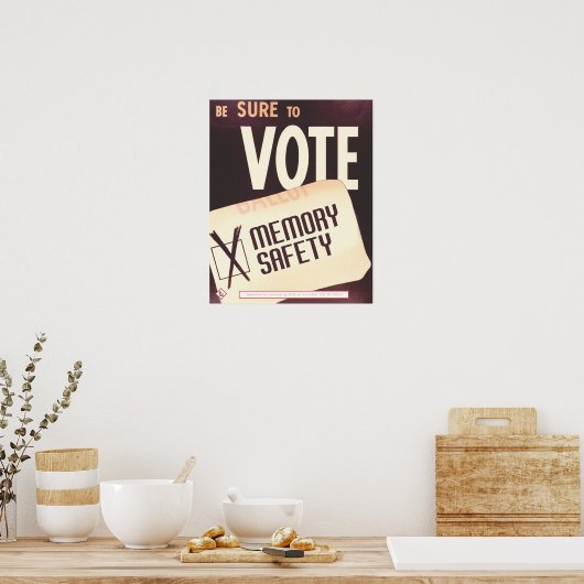 Stemmen zeker: geheugenveiligheid poster (Keuken)