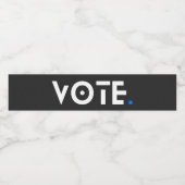 Stemmenblauwe periode waterfles etiket (Enkel label)