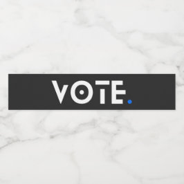 Stemmenblauwe periode waterfles etiket