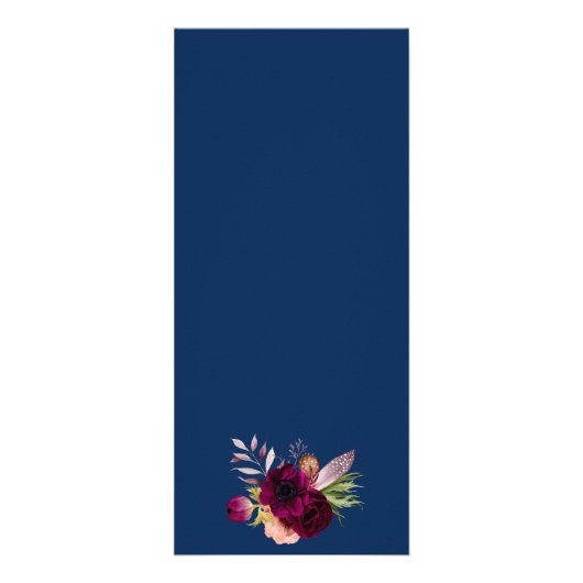 Stemmenfloralen blauw bogundy reclamekaart (Achterkant)