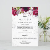 Stemmenfloralen witte bogundy paarse glitter (Staand voorkant)