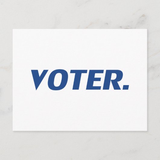 "Stemmer" blauw wit Briefkaart (Voorkant)