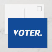 "Stemmer" blauw wit Briefkaart (Voorkant / Achterkant)