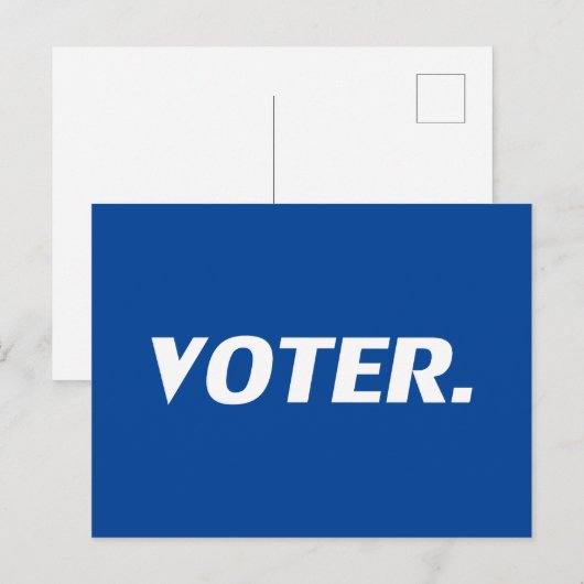 "Stemmer" blauw wit Briefkaart (Voorkant / Achterkant)