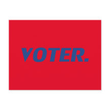 Stemmer rood en blauw moderne typografie