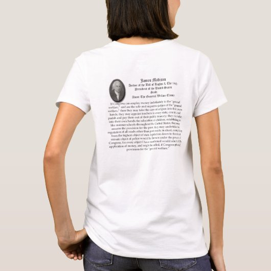 Stemmers citeren: James Madison T-shirt (Achterkant)