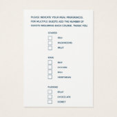 Stemmetjes kiezen grijze blauwe kaarten visitekaartje (Achterkant)