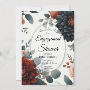 Stemmig Landelijke Herfstbloemen Bruiloftsshower Kaart