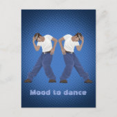 Stemmig om te dansen briefkaart (Voorkant)