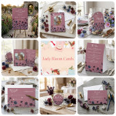 Stemmig Paars & Blauw Bloemmotief Menu