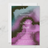 Stemmig Paars & Turquoise Abstract Brunch & Bruise Kaart (Voorkant)