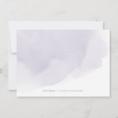 Stemmig paarse gouden kalligrafie bruiloftsrecepti kaart (Achterkant)