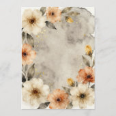Stemmig Sepia Boho Waterverf Bloemig Gouden Bruilo Save The Date (Achterkant)