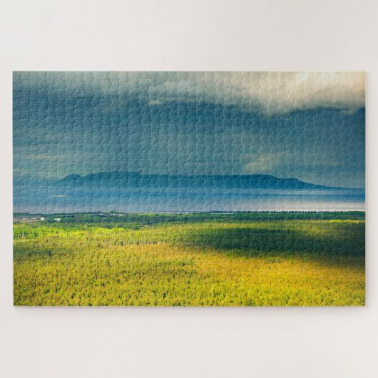 Stemmig uitzicht op Lake Superior Sleeping Giant Legpuzzel (Horizontaal)