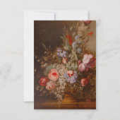 Stemmig Vintage Bloemstuk Bruiloft Uitnodiging (Achterkant)