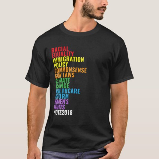 Stemming 2018 Midterms Progressieve Democraten Ver T-shirt (Voorkant)