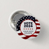 Stemming 2024 Amerikaanse vlag Patriottisch Uw ste Ronde Button 3,2 Cm (Voorkant /achterkant)