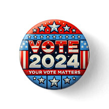 Stemming 2024 Patriottische Pin Button