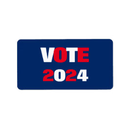 Stemming 2024 Rood Wit en Blauw Verkiezingen Etiket