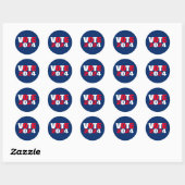 Stemming 2024 Rood Wit en Blauw Verkiezingen Ronde Sticker (Vel)