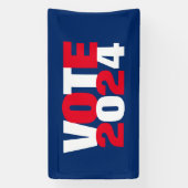 Stemming 2024 Rood Wit en Blauw Verkiezingen Spandoek (Verticaal)