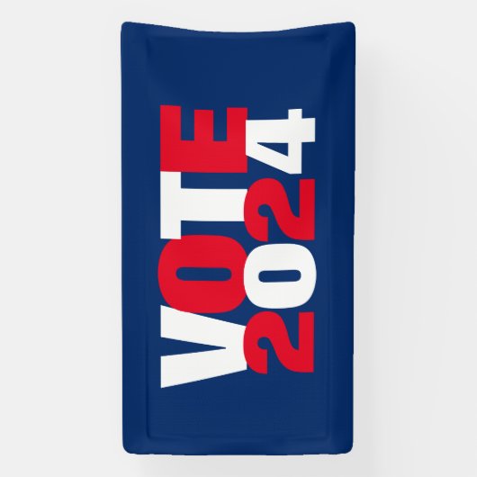 Stemming 2024 Rood Wit en Blauw Verkiezingen Spandoek (Verticaal)