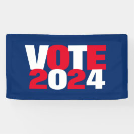 Stemming 2024 Rood Wit en Blauw Verkiezingen Spandoek