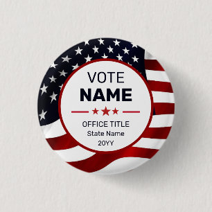 Stemming 2024 US Flag Custom Campaign Button